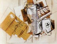 Picasso, Pablo - still life with glass and card game